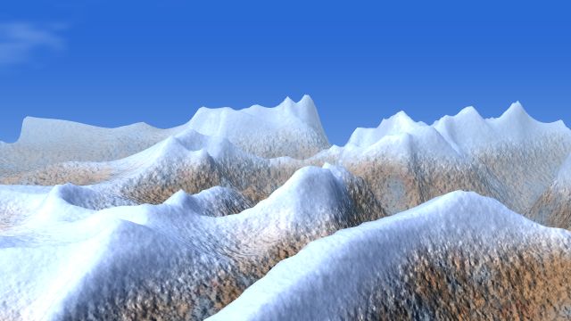 Ridged Mountain Terrain rendered result